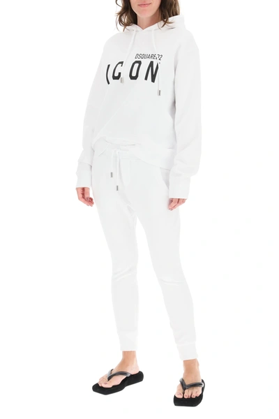 Shop Dsquared2 Logo Sweatshirt With Hood In White