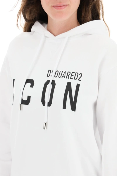 Shop Dsquared2 Logo Sweatshirt With Hood In White