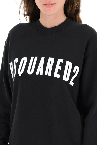 Dsquared2 Dsquared Women's Black Cotton Sweatshirt In Default Title |  ModeSens