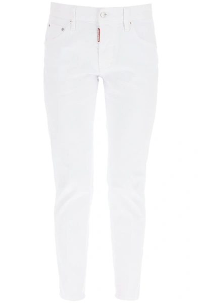 Shop Dsquared2 Skinny Dan Jeans In White