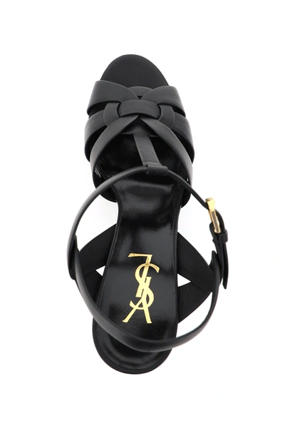 Shop Saint Laurent Tribute Sandals 105 In Black
