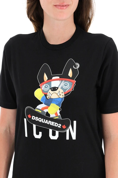 Shop Dsquared2 Icon Ciro Print T-shirt In Black