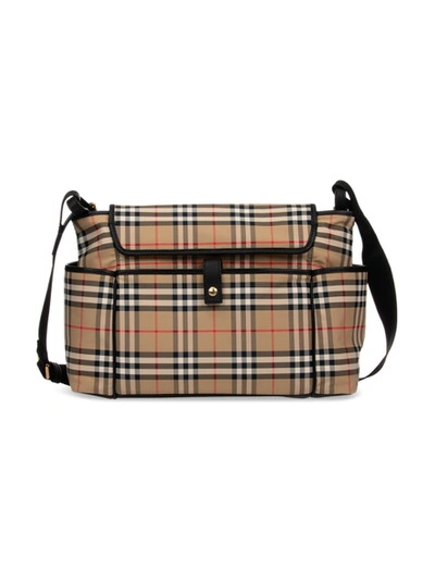 Shop Burberry Check Print Baby Changing Bag, Archive Beige