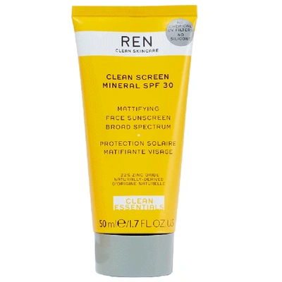 Shop Ren Clean Skincare Clean Screen Mineral Spf 30 Mattifying Face Sunscreen