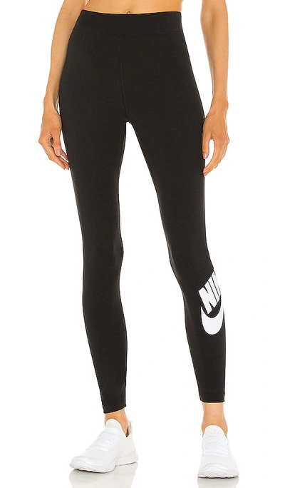 Shop Nike Essential Futura Legging In Black & White