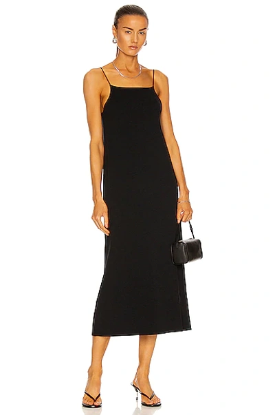 Shop Jil Sander Sleeveless Midi Dress In Black