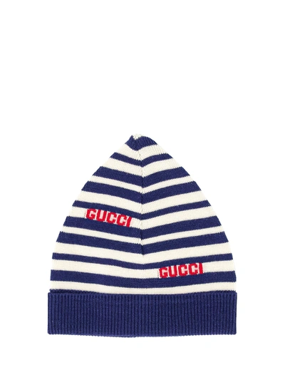 Shop Gucci Kids Beanie For Unisex In Blue