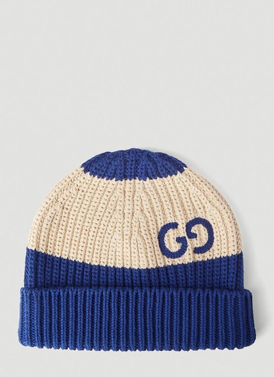 Shop Gucci Gg Knitted Beanie In Multi