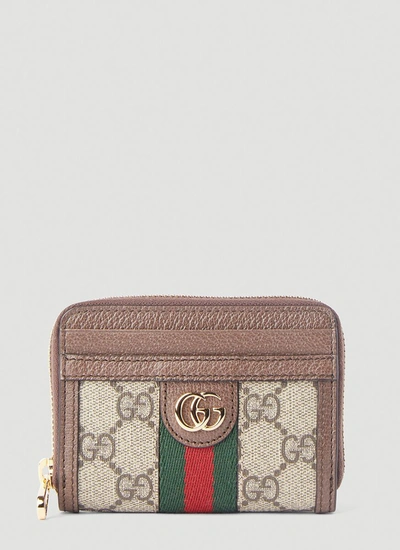 Gucci Ophidia Gg Card Case In Brown | ModeSens