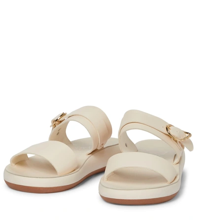 Shop Ancient Greek Sandals Preveza Comfort Leather Sandals In 白色