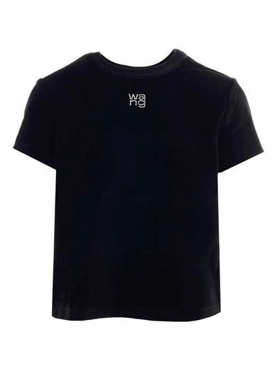 Shop Alexander Wang Crystal Logo Baby T-shirt In Black