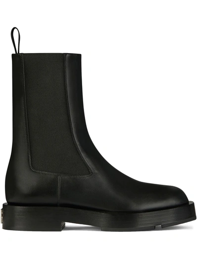 Shop Givenchy Chunky Sole Chelsea Boots In 黑色