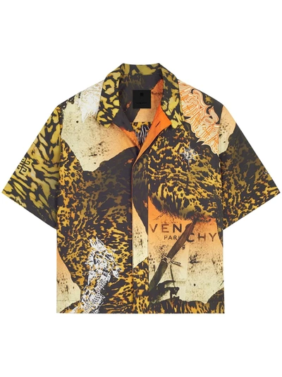 Shop Givenchy Mixed Prints Short-sleeve Shirt In 绿色