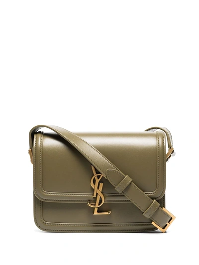 Shop Saint Laurent Solferino Leather Shoulder Bag In 绿色