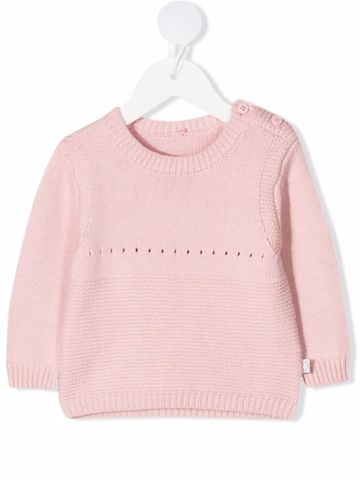 Shop Stella Mccartney Poodle Intarsia Knit Jumper In 粉色