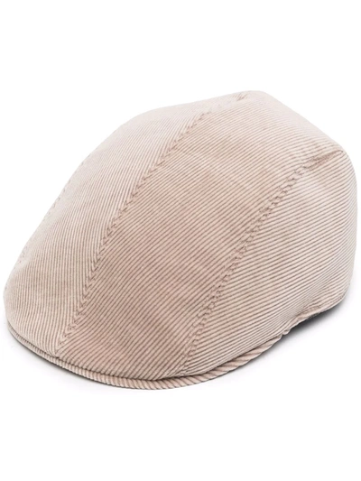 Brunello Cucinelli Corduroy Flat Cap In 中性色