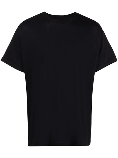 Shop John Elliott Knitted Short-sleeved T-shirt In 黑色