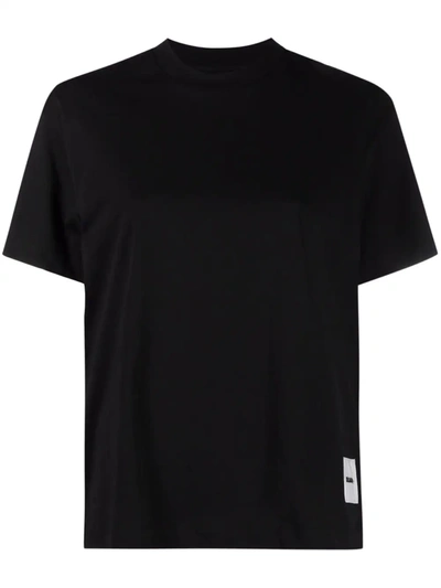 Shop Jil Sander Logo-patch Cotton T-shirt In 黑色