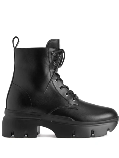 Shop Giuseppe Zanotti Apocalypse Lace-up Boots In 黑色