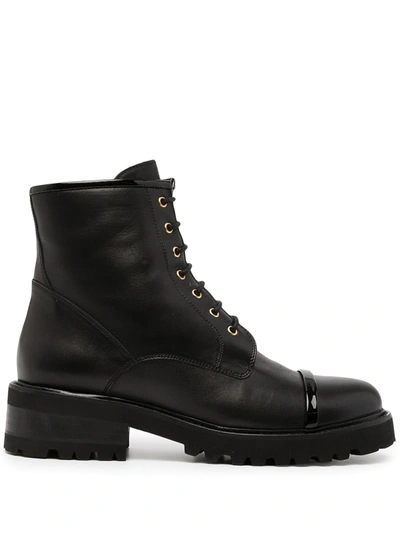 Shop Malone Souliers Bryce Combat Boots In 黑色