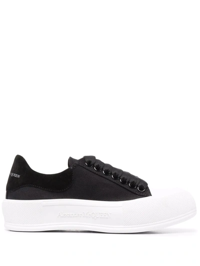 Shop Alexander Mcqueen Tread Slick Chunky-sole Sneakers In Black