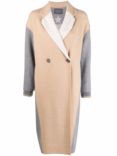Shop Lorena Antoniazzi Virgin Wool-blend Double-breasted Coat In 中性色