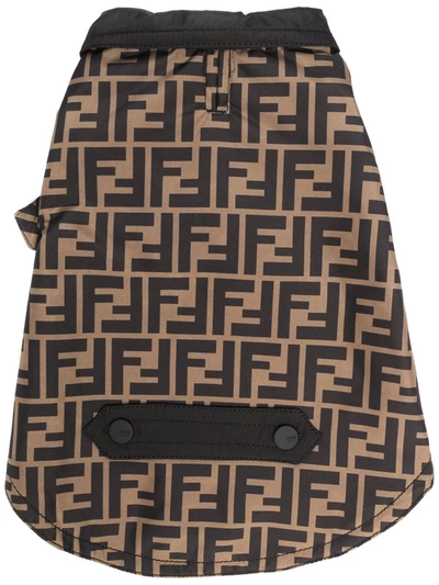 Shop Fendi Ff-motif Dog Coat In 褐色
