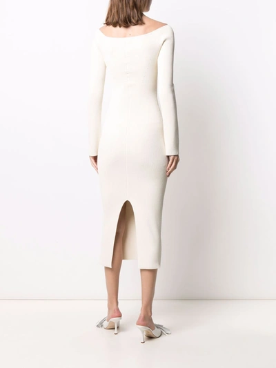 Shop Khaite Pia V-necked Dress In White