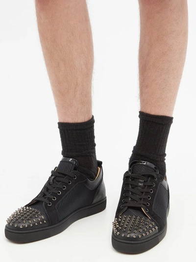 CHRISTIAN LOUBOUTIN: Louis Junior sneakers in studded leather