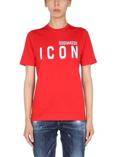 Shop Dsquared2 Icon Print T In Red