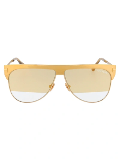 Shop Tom Ford Eyewear Winter Shield In Gold