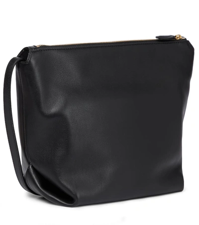 Shop Khaite Frances Leather Crossbody Bag In 黑色