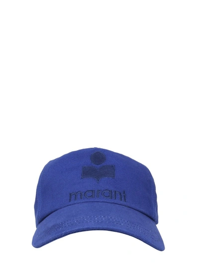 Shop Isabel Marant Logo Embroidered Baseball Cap In Blue