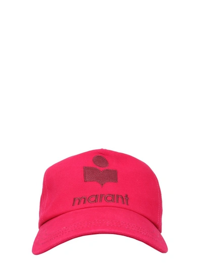 Shop Isabel Marant Logo Embroidered Baseball Cap In Pink