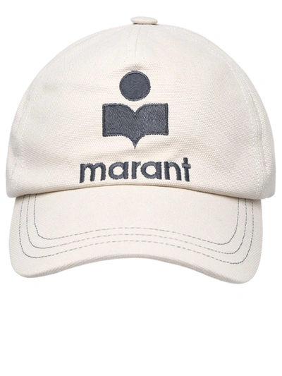 Shop Isabel Marant Logo Embroidered Baseball Cap In White