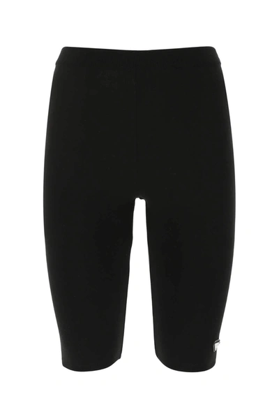 Shop Prada Logo Plaque Biker Shorts In Black