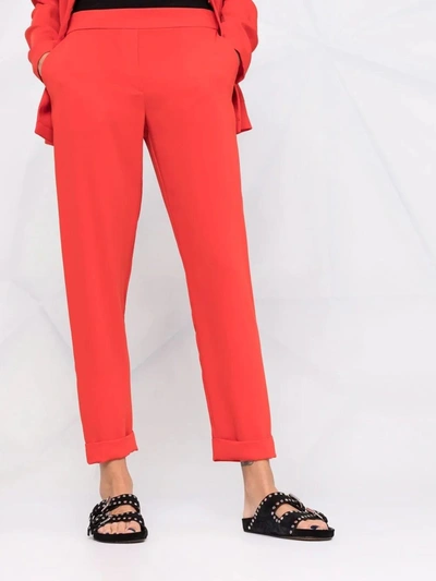 Shop P.a.r.o.s.h Red Crop Tailored Pants