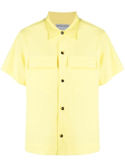 Shop Bottega Veneta Shirt In Yellow & Orange