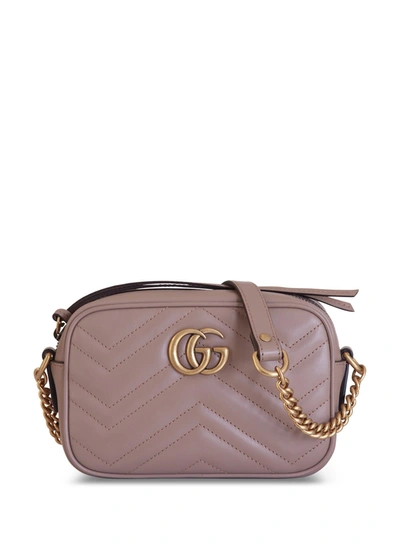 Shop Gucci Gg Marmont Matelassé Mini Bag In Rosa