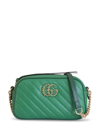 Shop Gucci Gg Marmont Small Shoulder Bag In Nero