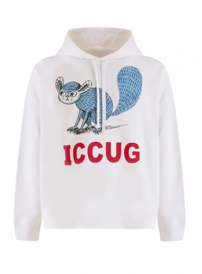 Shop Gucci Iccug And Freya Hartas Animals Hoodie In Bianco