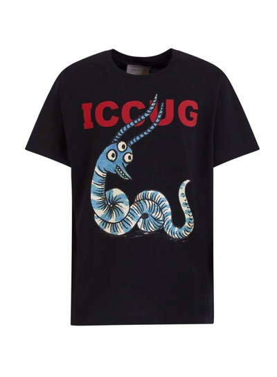 Shop Gucci Iccug T-shirt In Nero