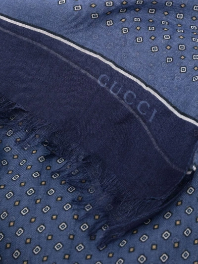 Shop Gucci Lightweight Fringed Scarf In Nero