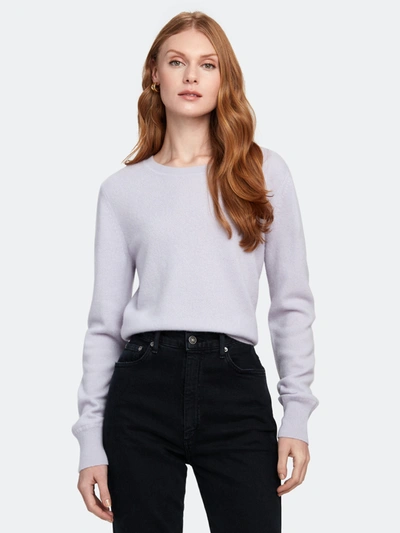 Shop Naadam Cropped Crewneck Sweater In Thistle