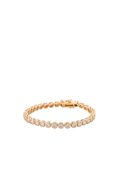 Shop Lili Claspe Reese Tennis Bracelet In 金色