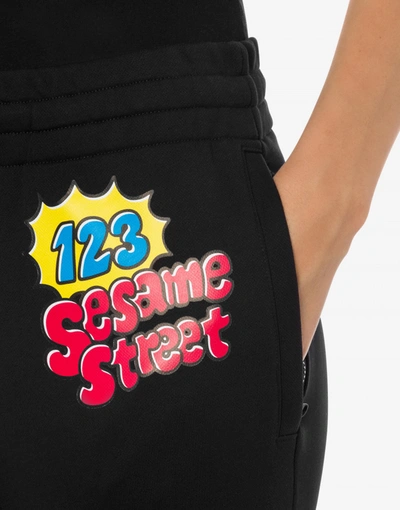 Shop Moschino Sesame Street© Fleece Jogging In Light Grey