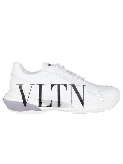 Shop Valentino Bounce Vltn Sneakers In White