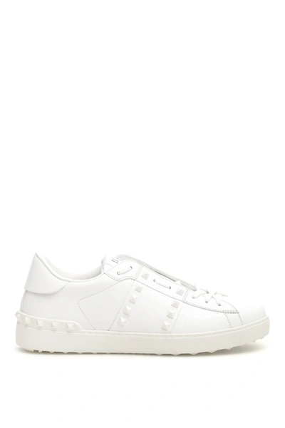 Shop Valentino Garavani Rockstud Untitled Sneakers In White