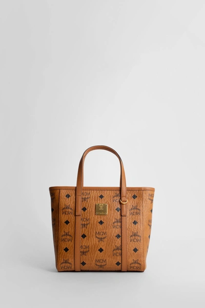 Shop Mcm Tote Bags In Brown
