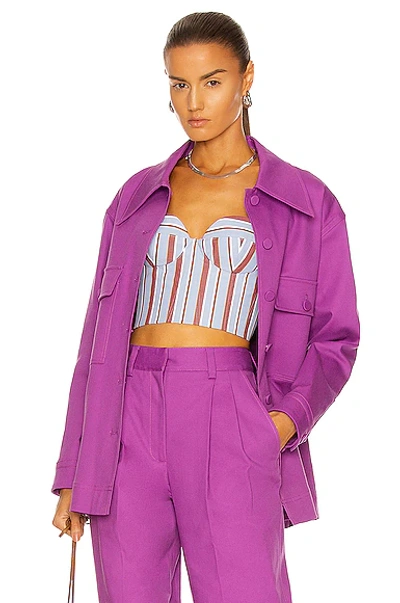 Shop Aknvas Elliot Jacket In Purple